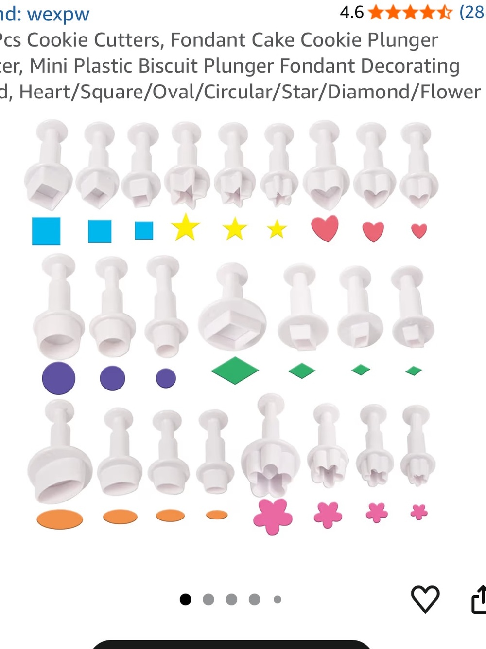 24 piece mini fondant cutters